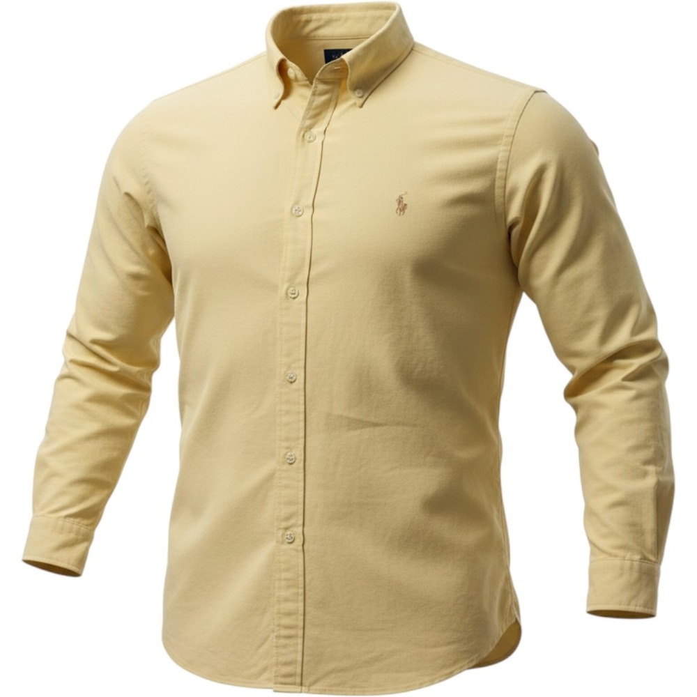 Polo Ralph Lauren Mens 2XLT Tall Yellow Cotton Oxford Button Down Shirt 5722